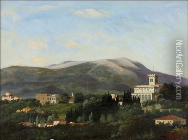 Maisema Firenzesta Oil Painting - Sigfrid August Keinanen