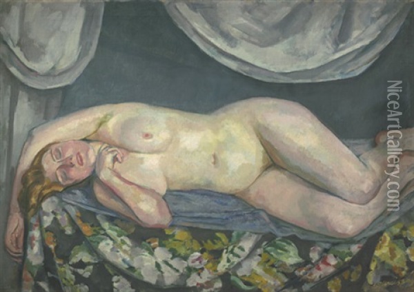 Schlafendes Madchen Oil Painting - Emil Rudolf Weiss