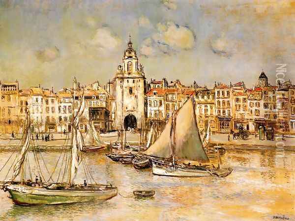 View Of La Rochelle Oil Painting - Jean-Francois Raffaelli