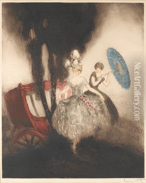 The Coach Oil Painting - Louis Icart