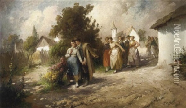 Das Liebespaar Oil Painting - Agoston Acs
