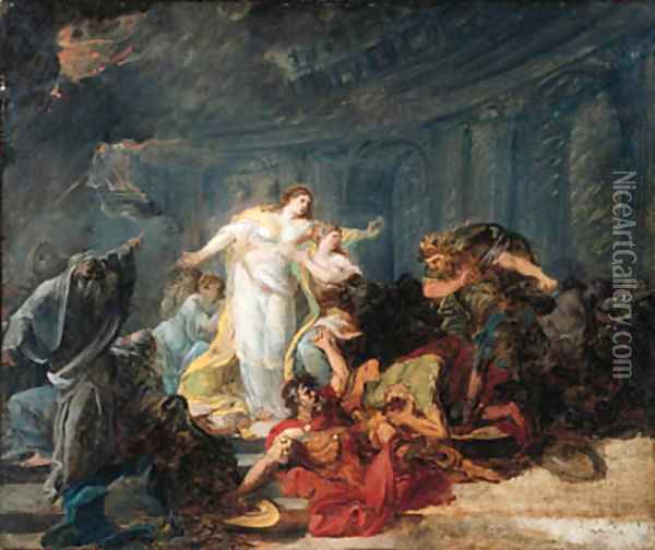 The Death of Priam Oil Painting - Baron Jean-Baptiste Regnault