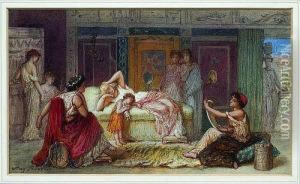 Escena Helenica Oil Painting - Auguste Jules Bouvier, N.W.S.