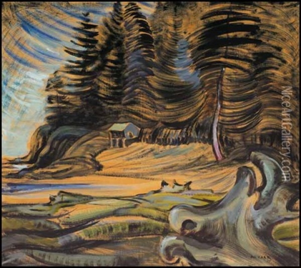 Shore And Forest (cordova Bay) Oil Painting - Emily Carr