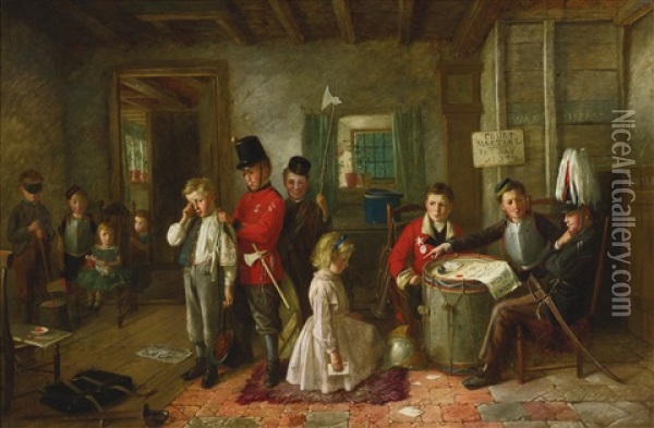 The Court Martial Oil Painting - Charles Hunt