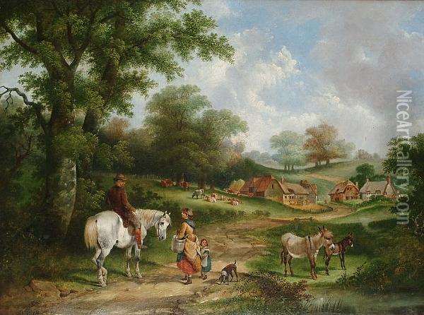 Returning Home Oil Painting - William Charles