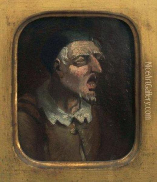 Homme Criant Oil Painting - Honore Daumier