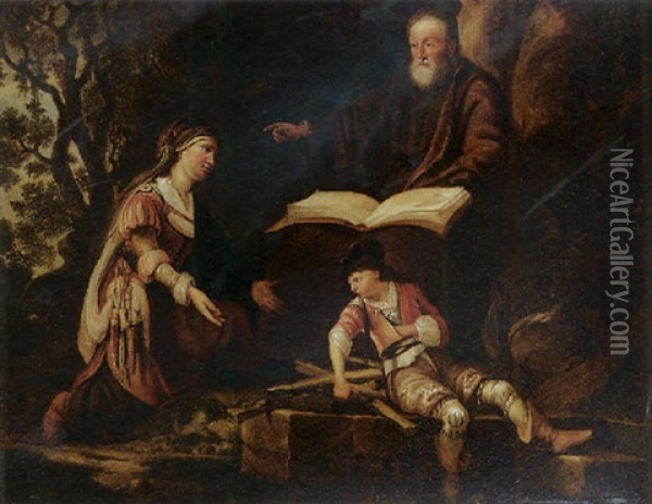 Elijah And The Widow Of Zarephath Oil Painting - Gerrit Willemsz Horst