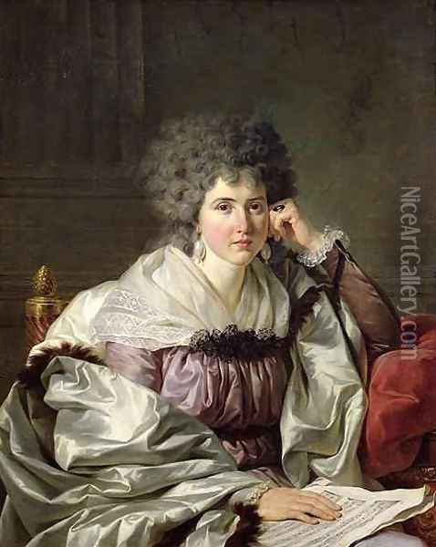 Madame Nicaise Perrin, nee Catherine Deleuze Oil Painting - Jean Charles Nicaise Perrin