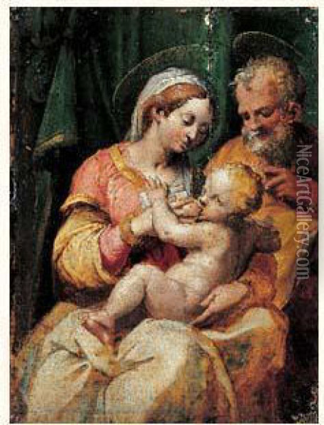 La Sainte Famille Oil Painting - Giovanni Francesco Bezzi