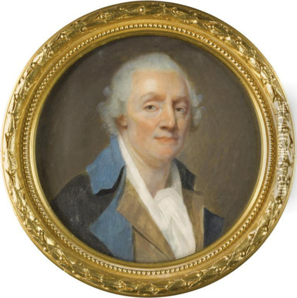 Portrait Of A Gentleman Oil Painting - Jacques-Jean- Baptiste Augustin