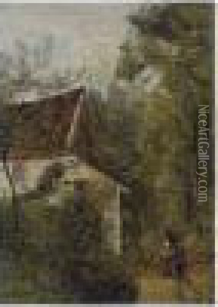 Luzancy, Le Chemin Des Bois Oil Painting - Jean-Baptiste-Camille Corot