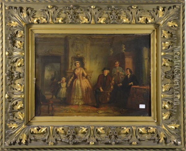 Les Musiciens Oil Painting - Henricus Engelbertus Reijntjens
