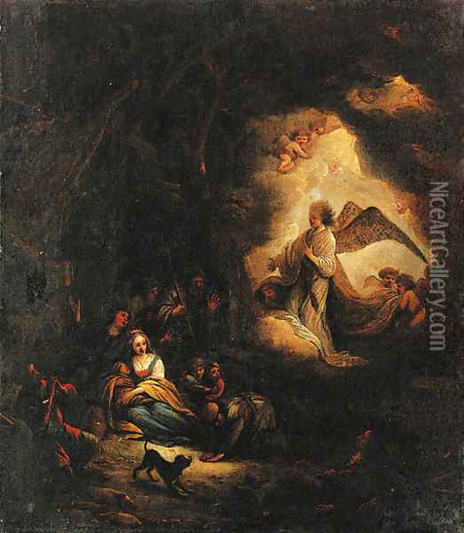 The Annunciation to the Shepherds Oil Painting - Jacob Willemsz de Wet the Elder