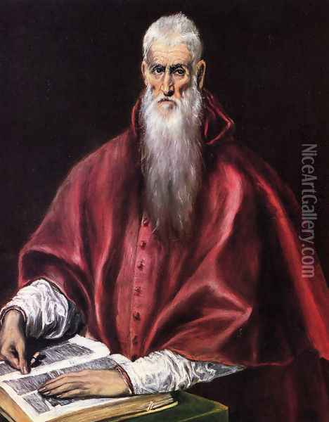 St Jerome as Cardinal Oil Painting - El Greco (Domenikos Theotokopoulos)