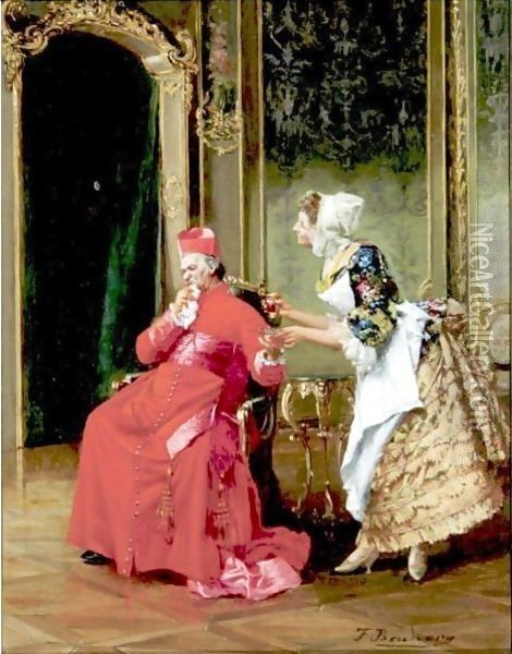 Le Malcontent Oil Painting - Francois Brunery