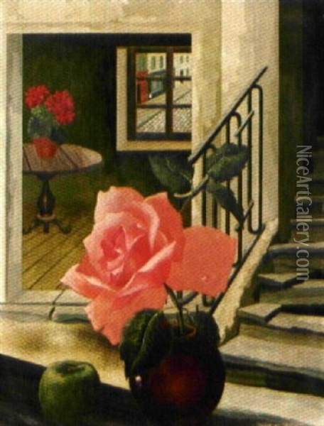 Interieur A La Rose, Paris Oil Painting - Ratislaw Rakoff