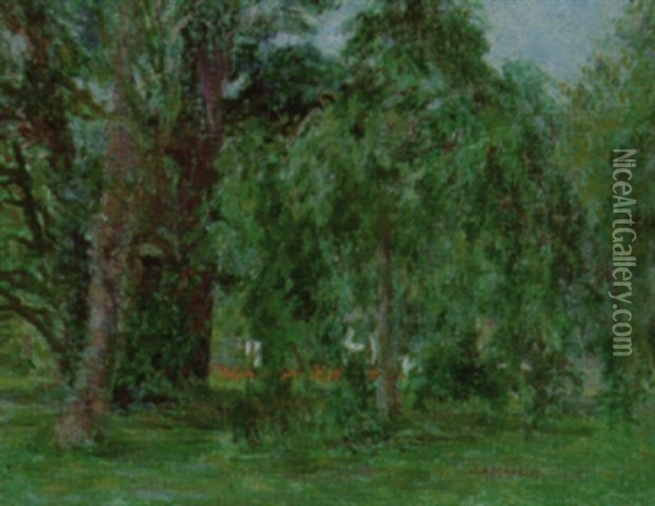 Dark Trees Oil Painting - James Bolivar Manson