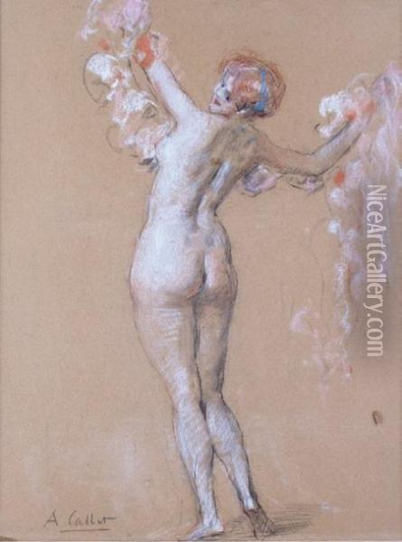 La Danseuse Nue Debout Oil Painting - Antoine Calbet