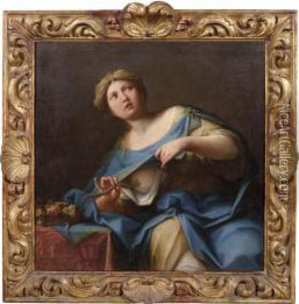 Cleopatra Oil Painting - Marcantonio Franceschini