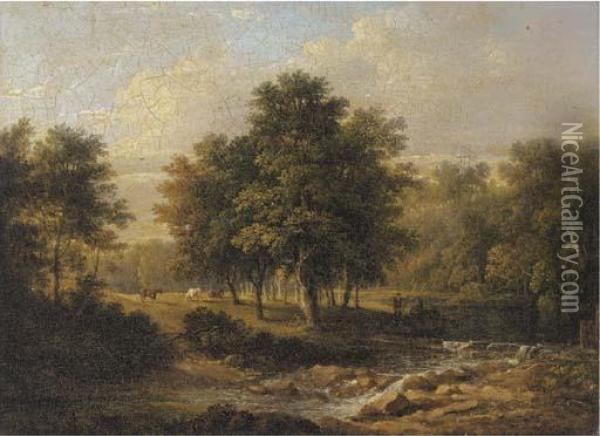 The Ford At Woodhall Oil Painting - Patrick, Peter Nasmyth