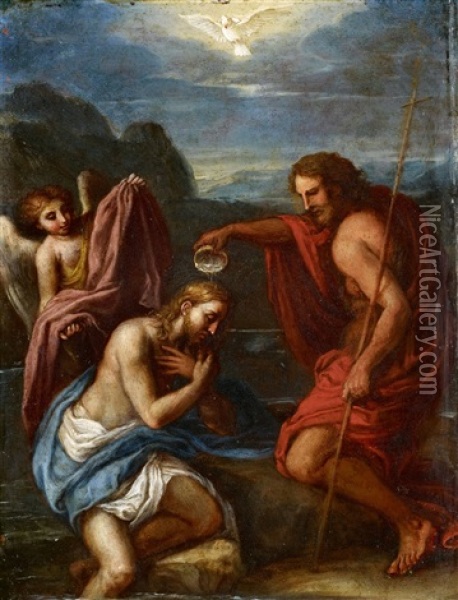 Die Taufe Christi Oil Painting - Francesco Albani
