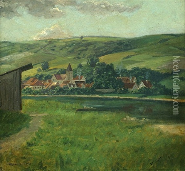 Ansicht Des Ortchens Winser Oil Painting - Fritz Steinmetz-Noris