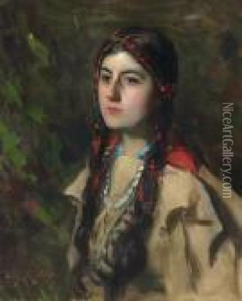 Indian Princess Oil Painting - Irving Ramsay Wiles