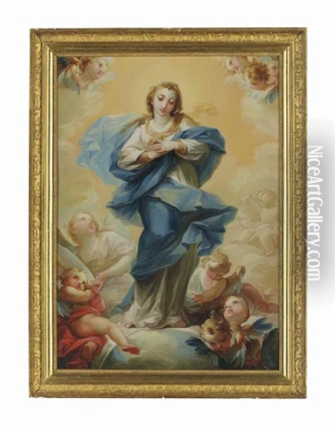 The Immaculate Conception Oil Painting - Vicente Lopez y Portana