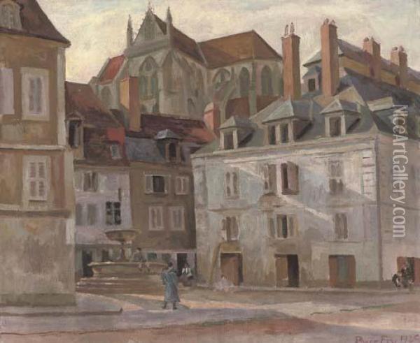 A Town Centre, France Oil Painting - Roger Eliot Fry