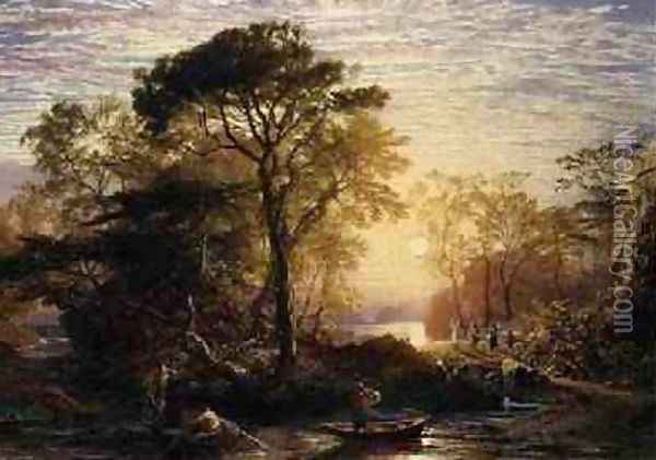 Sir Guyon with the Palmer Attending Oil Painting - Samuel Palmer