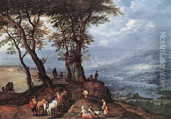 Going to the Market 1603 Oil Painting - Jan The Elder Brueghel