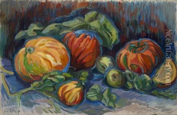 Still Life With Pumpkins Oil Painting - Nicolas Tarkhoff