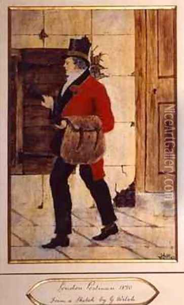 London Postman of 1830 1897 Oil Painting - W. Nunn