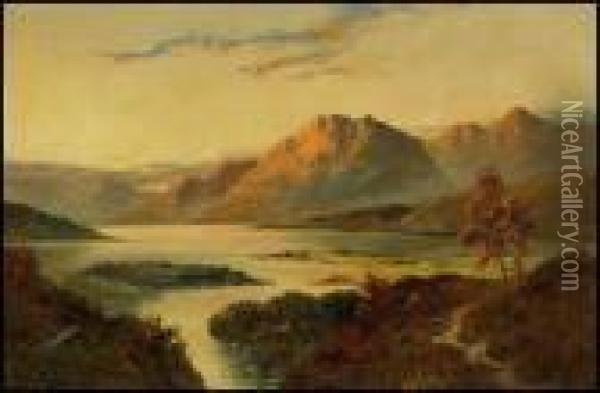 Loch Tay Oil Painting - Alfred de Breanski