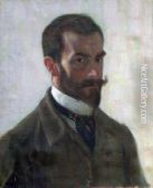 Portrait D'homme Oil Painting - Raphael-Leon Leguilloux