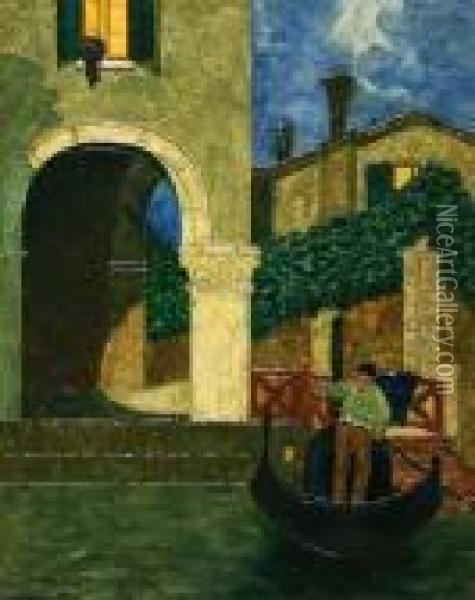 Venezia, Gondoliere Oil Painting - Rodolfo Paoletti