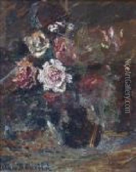 Bouquet De Fleurs Oil Painting - Octav Bancila