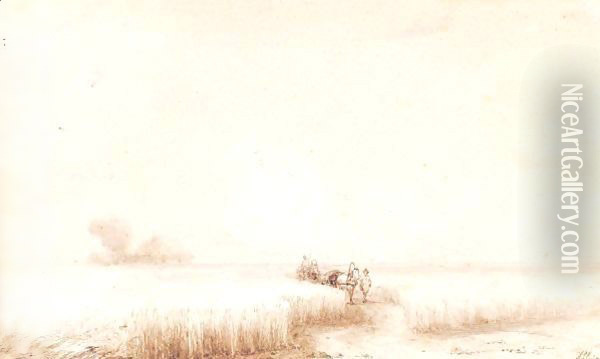 Passage Through The Cornfields Oil Painting - Ivan Konstantinovich Aivazovsky