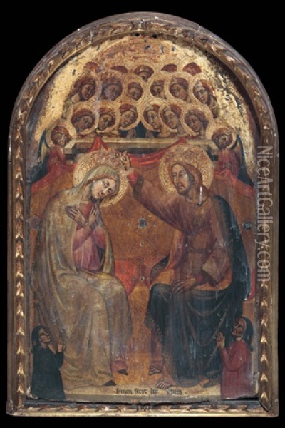 Kronung Mariens Oil Painting - Simone (di Filippo) dei Crocifissi