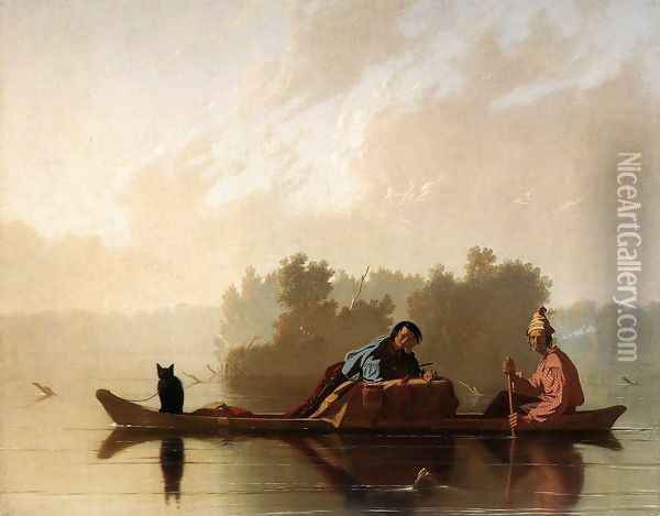 Fur Traders Descending the Missouri Oil Painting - George Caleb Bingham