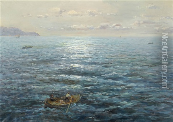 Marina Oil Painting - Federico Morello