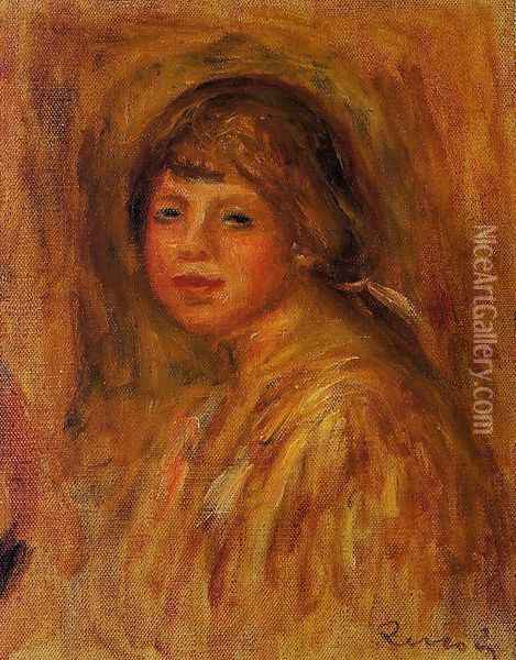 Head Of A Young Woman6 Oil Painting - Pierre Auguste Renoir