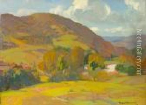 Over Hills And Vale Oil Painting - Franz Bischoff