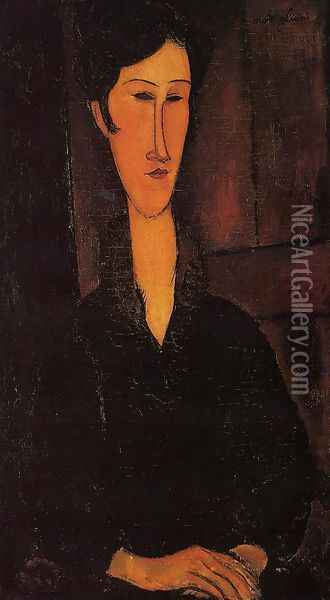 Portrait of Madame Zborowska Oil Painting - Amedeo Modigliani