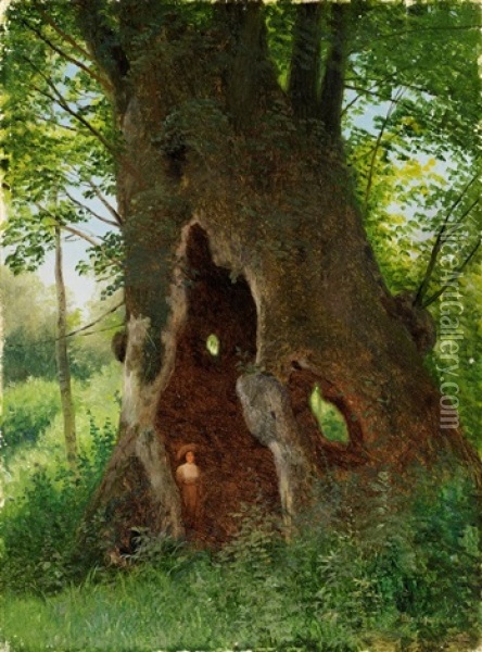 Old Oak Oil Painting - Gavril Pavlovich Kondratenko