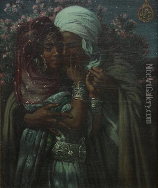 Esclave D'amour Fit Lumiere Des Yeux Oil Painting - Alphonse Etienne Dinet