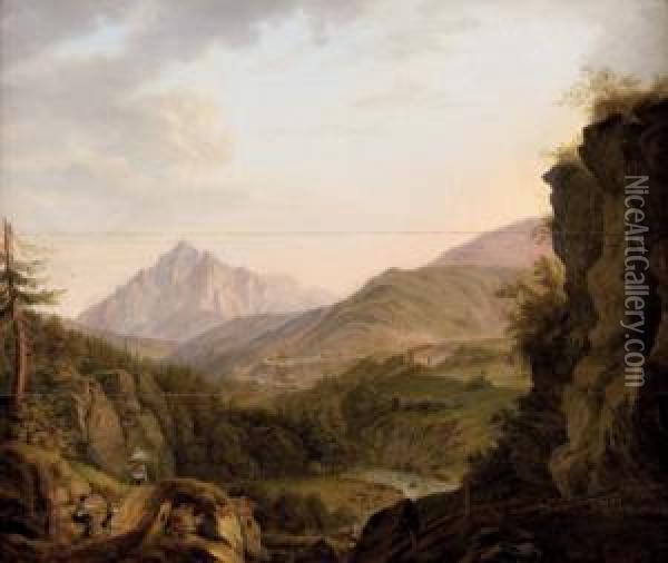 Rast Bei Innsbruck Oil Painting - Johann Georg Schedler