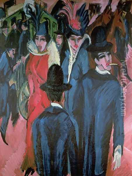 Berlin Street Scene 2 Oil Painting - Ernst Ludwig Kirchner