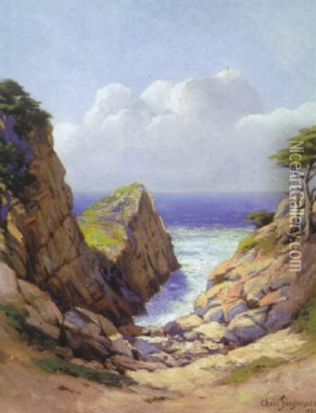 Seaside Cove Oil Painting - Christian Jorgensen